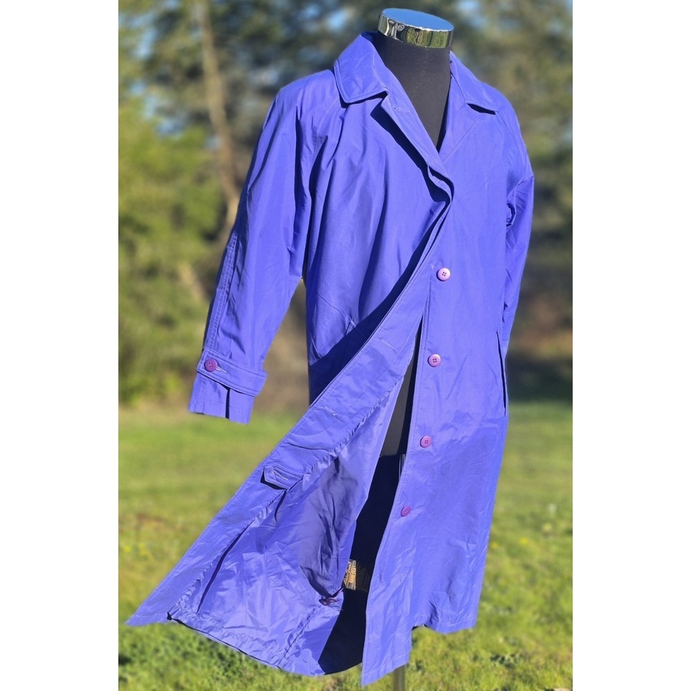 Vintage Eddie Bauer Trench Coat Womens Gore-Tex Jacket Belted Long 90s Y2K RARE